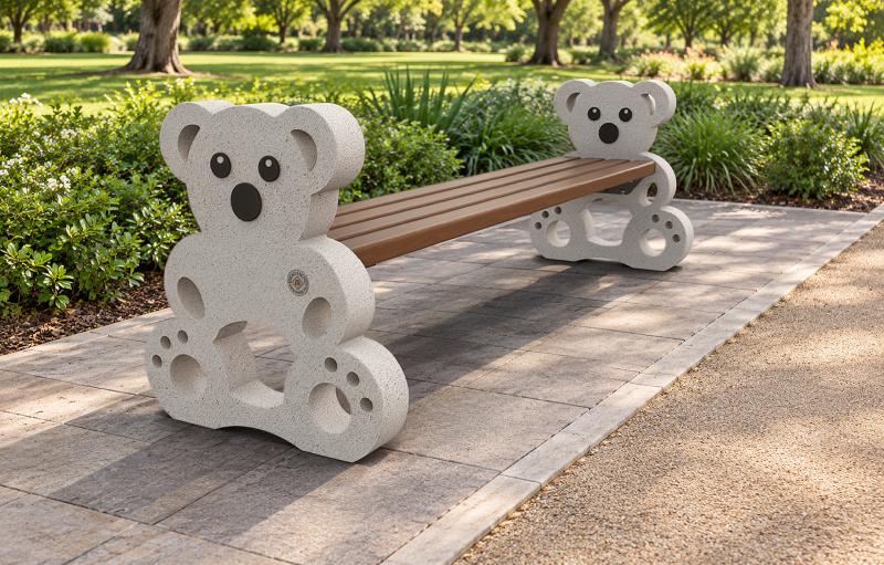  CONCRETE BENCH – TEDDY BEAR