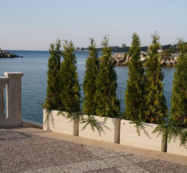  RECTANGULAR CONCRETE PLANTER